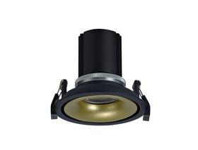 DM202152  Bolor 12 Tridonic Powered 12W 4000K 1200lm 36° CRI>90 LED Engine Black/Gold Fixed Recessed Spotlight, IP20